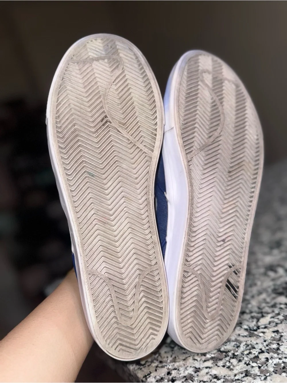 Nike Men's Slip-On Loafers in Navy and White
